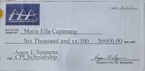 Amor E. Soquena CPU Scholarship