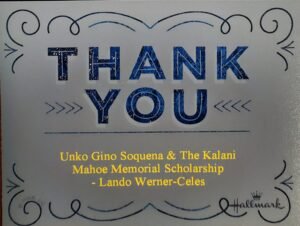 William Kalani Mahoe Scholarship